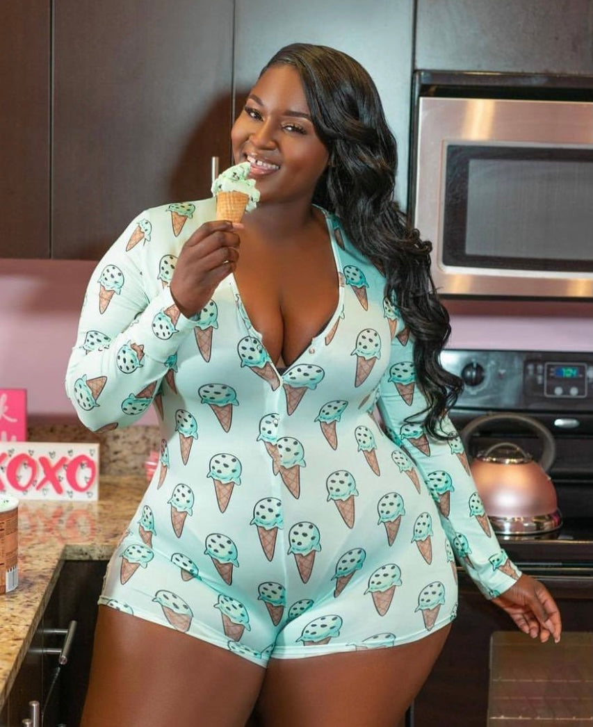 Ice Cream Print Onesie